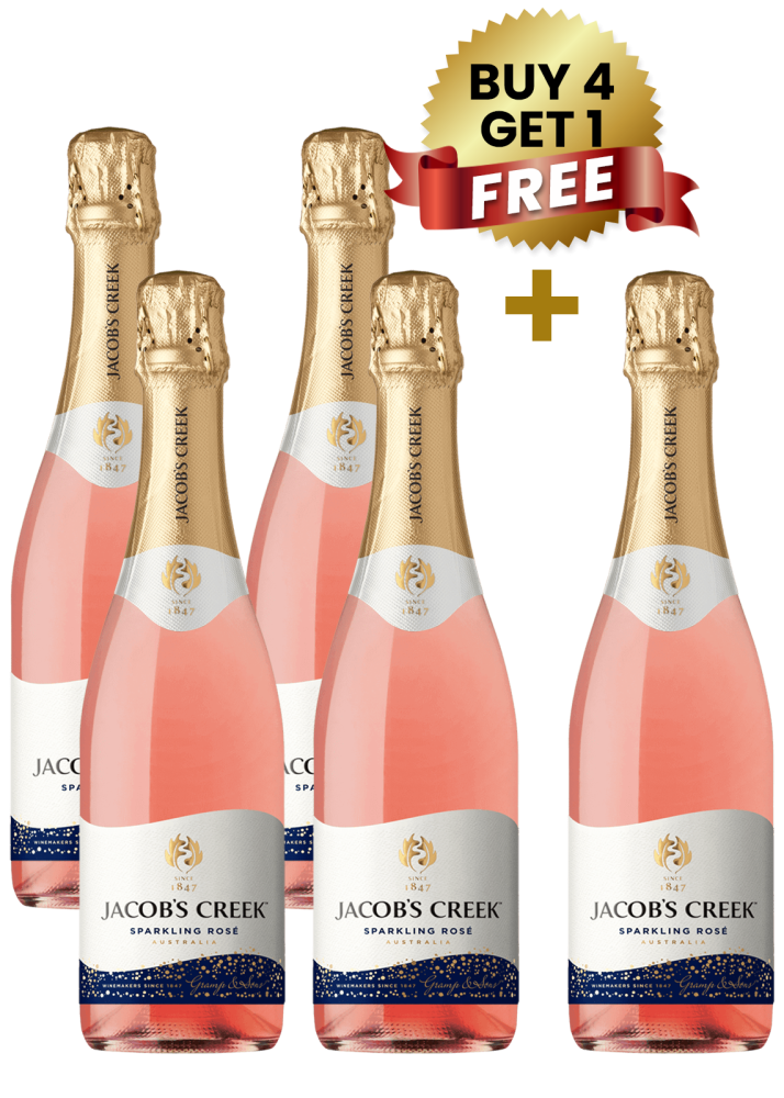 Jacob's Creek Sparkling Rose 75Cl (Buy 4 Get 1 Free)
