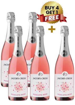 Jacob's Creek Moscato Rose Sparkling 75cl (Buy 4 Get 1 Free)